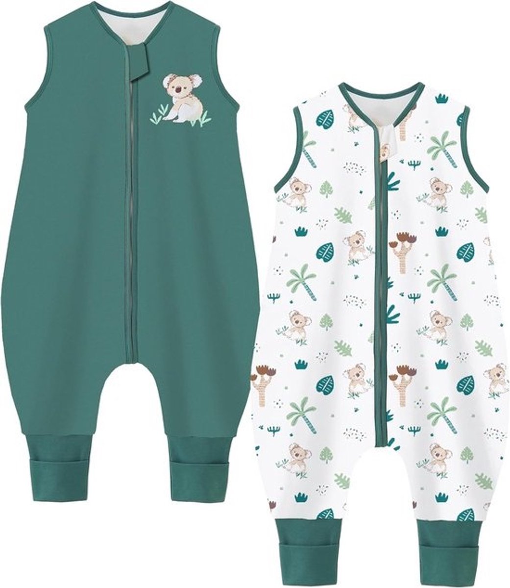 Winter Baby Slaapzak met Voeten - Organisch Katoen - Warme 2.5 TOG Slaapzak voor Kinderen - 100 cm (babyhoogte 105-120 cm)
