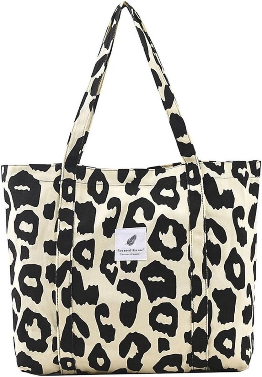 Casual Canvas Schoudertas voor Vrouwen - Grote Capaciteit Tote Bag in Diverse Kleur en Patroon