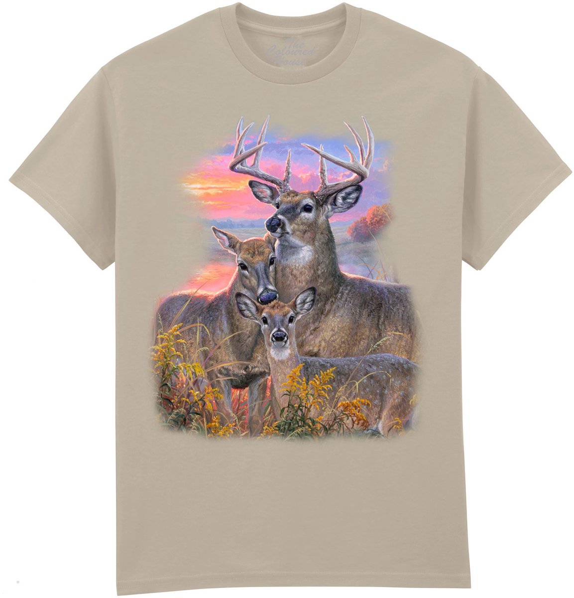 Herten Whitetail Family The Coloured House T-shirt L