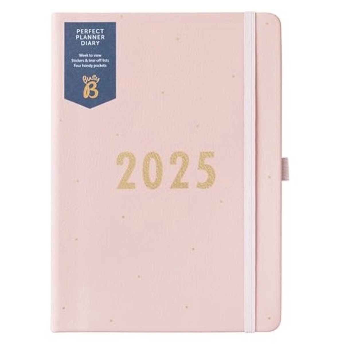 2025 Weekplanner met roze kunstleren omslag - A5 Daily Life Organizer voor werk, thuis en school