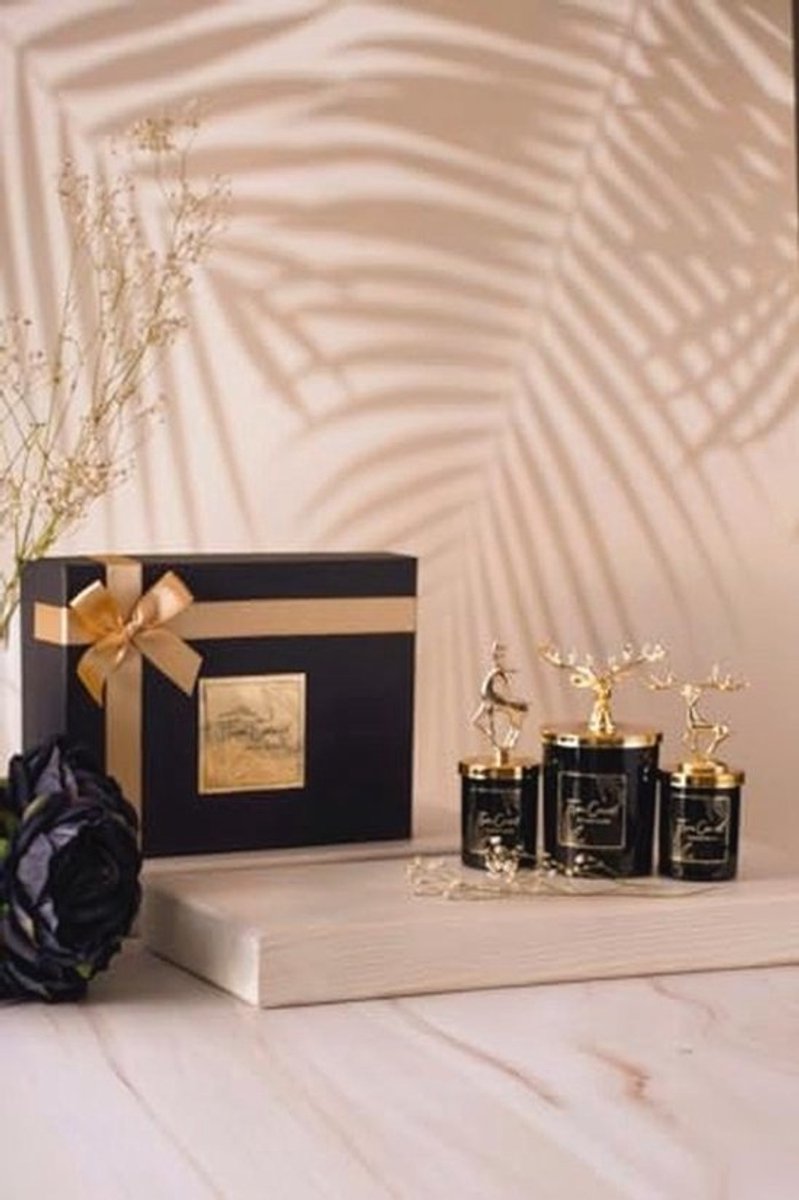 Geurkaarsen Gift Set voor Vrouwen - 3-delige Vanille Geurkaarsen in Elegante Verpakking