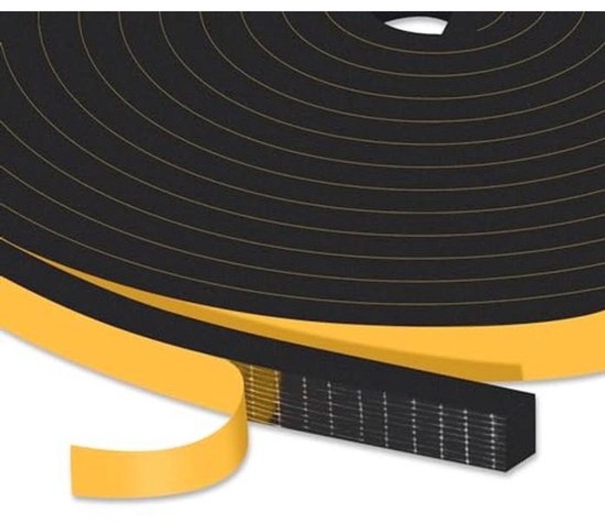 Hoogwaardige zelfklevende foam tape voor isolatie en geluidsdemping - 10 mm breed - 8 meter
