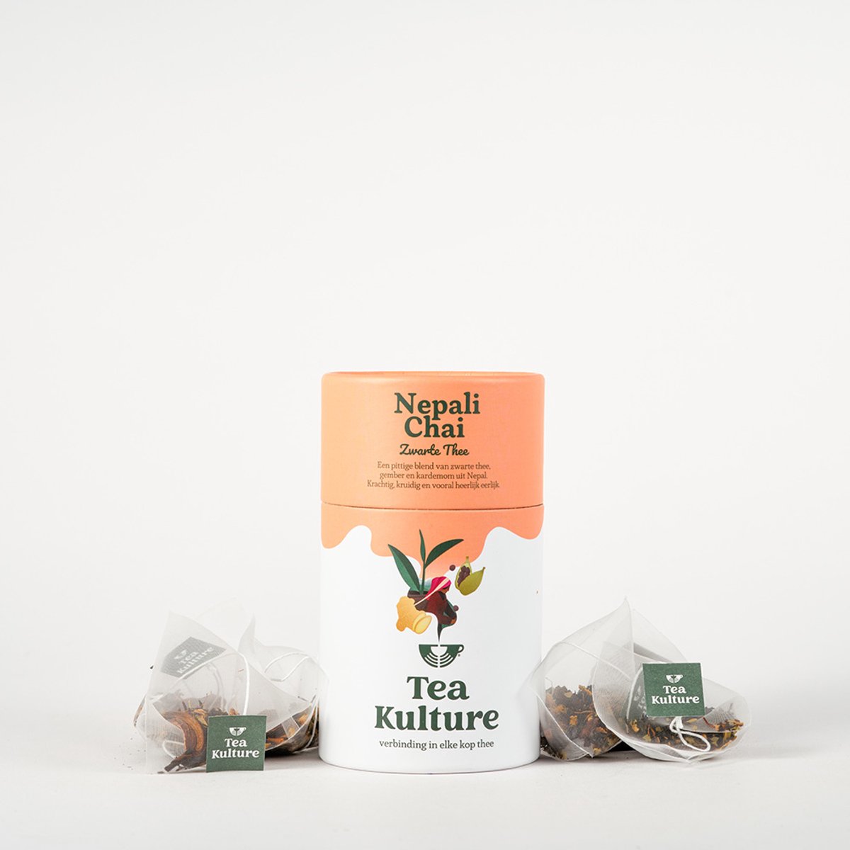 Tea Kulture Nepali Chai - 15 Theezakjes - Zwarte Thee met Specerijen - Uit Nepal