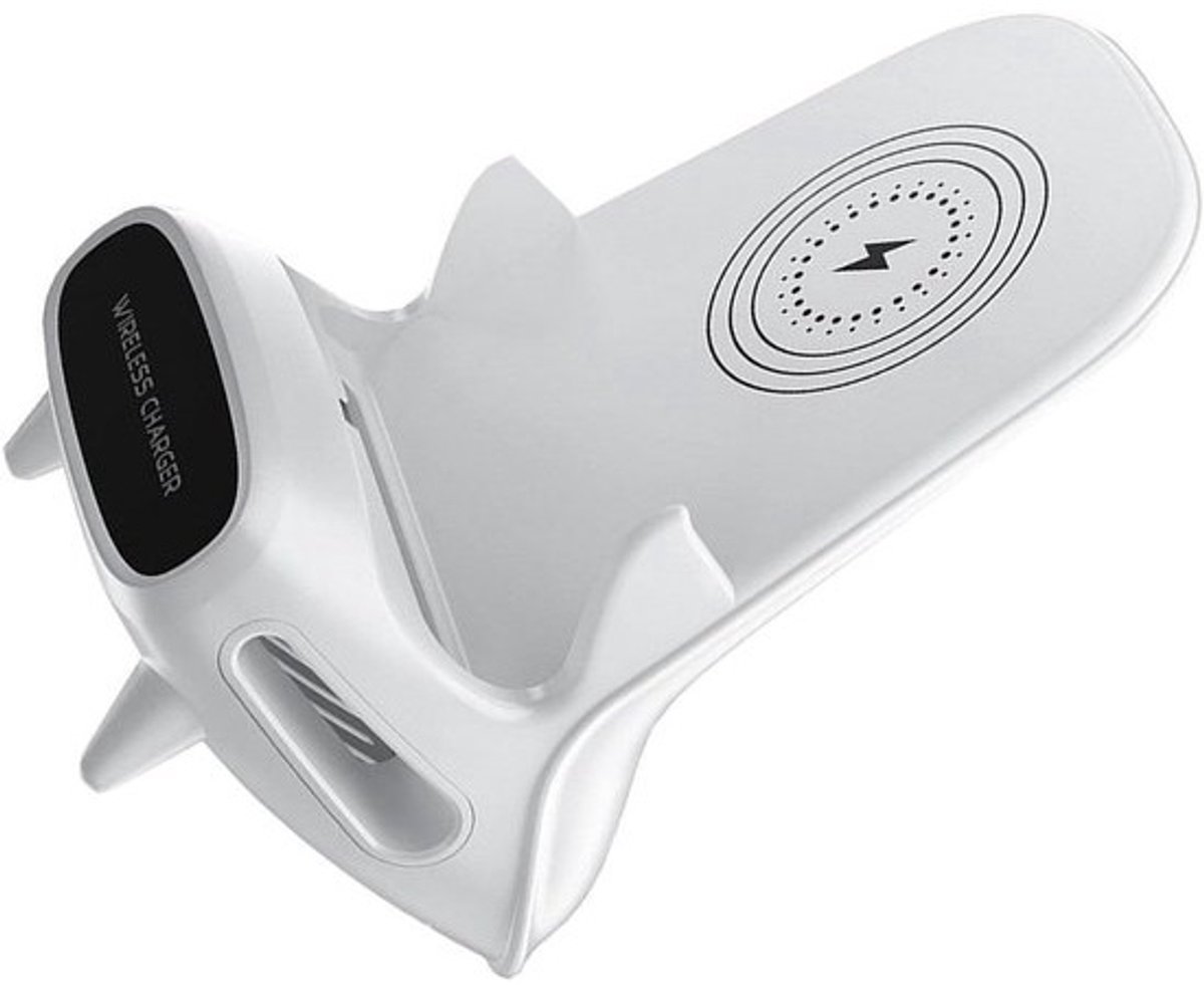 Draadloze Lader - Oplaadstation Telefoon - Snel Opladen - Staande Houder - 9.7 x 9 x 14.5 cm