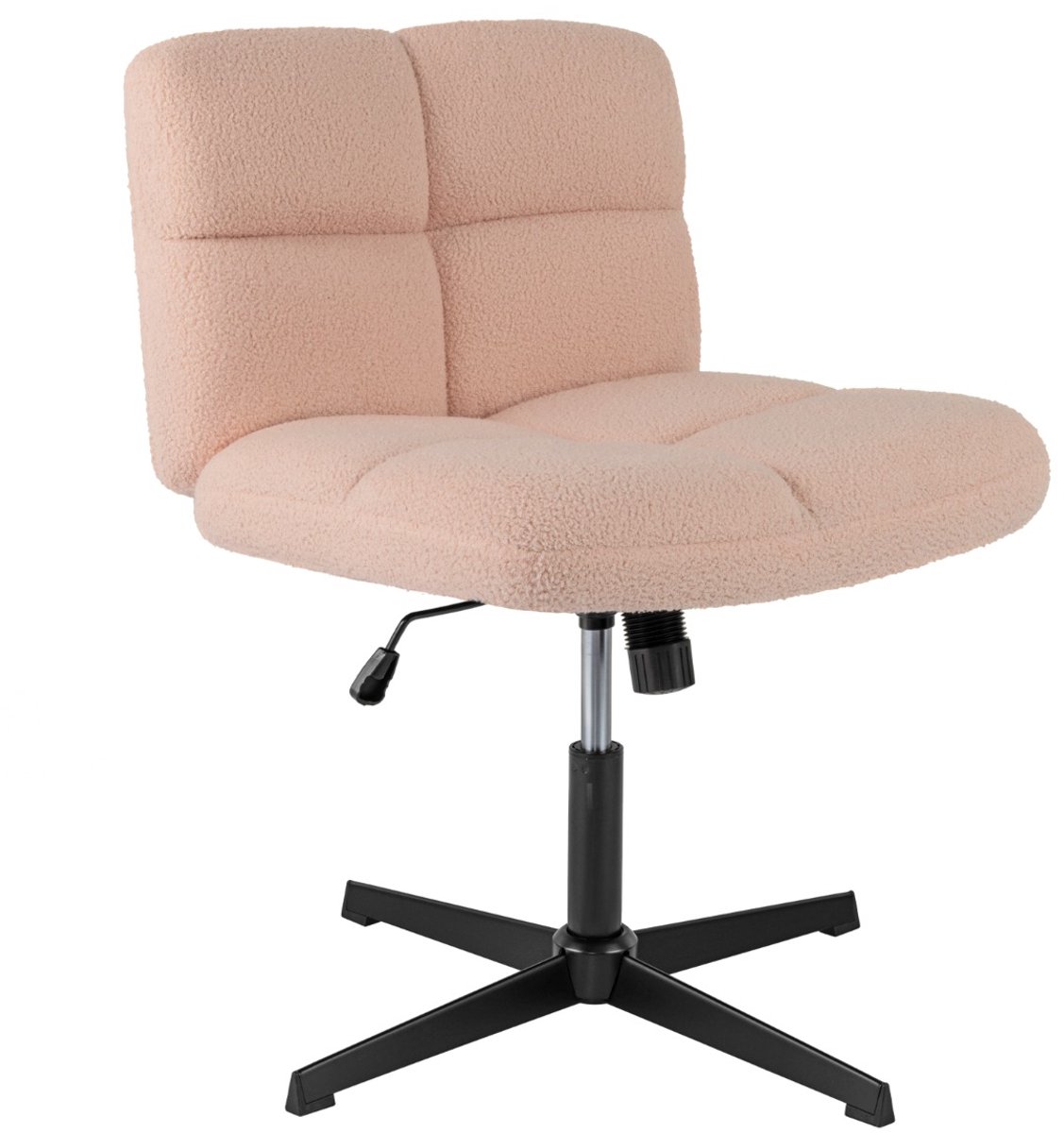 SureDeal® - Bureaustoel - Draaisteun Armleuningen Bureau - Brede Zitting Roze - 73x64x78 cm - Roze