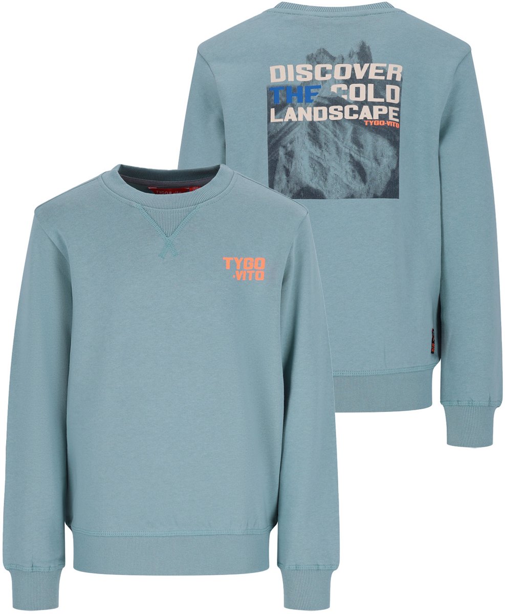 TYGO & vito X608-6311A-106 Jongens sweater Silver - Maat 98/104