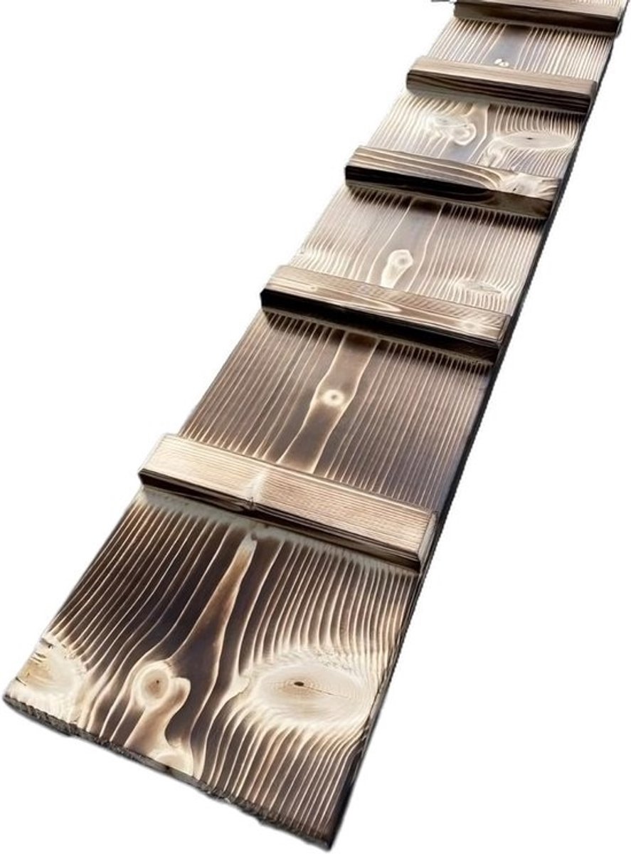 Kattenladder Hout - Klimplank Kat - Binnen Buiten Gebruik - Veelzijdige Lengtes - 388 Meter - Natuur Gevlamd