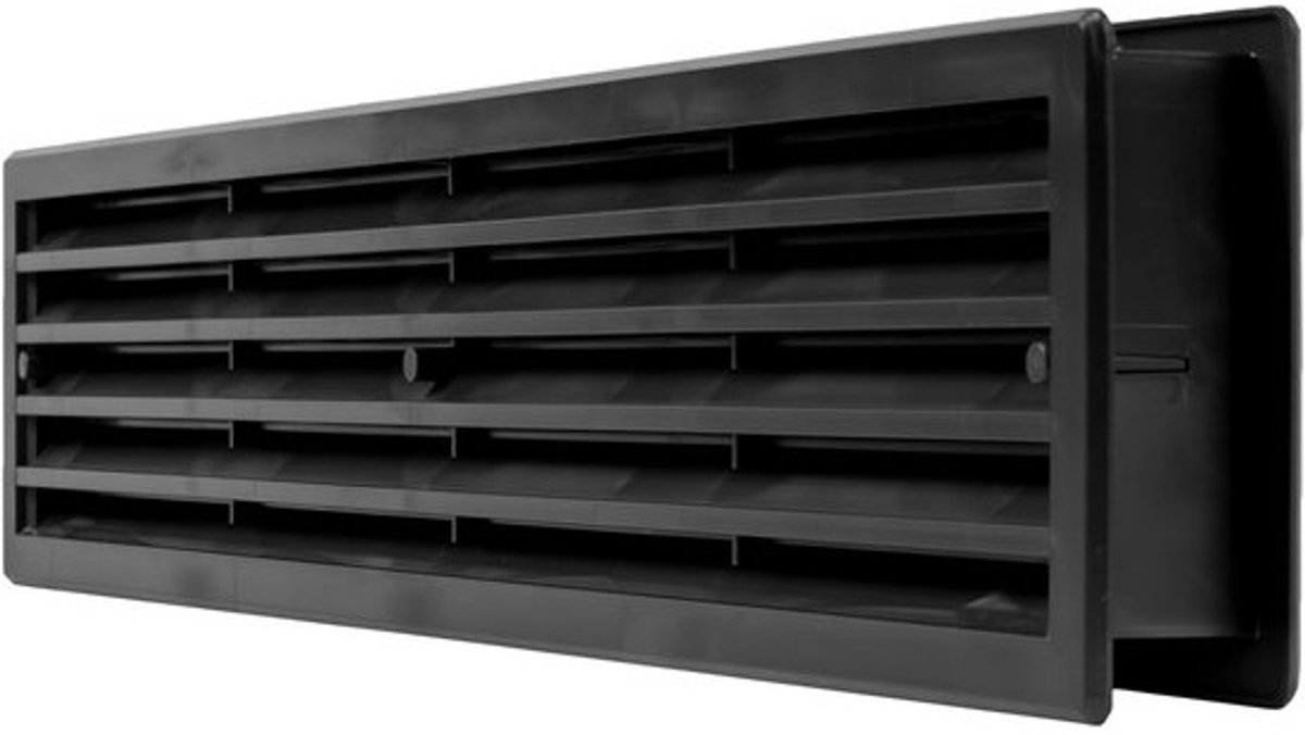 Ventilatierooster voor Binnendeur - Luchtcirculatiebadkamer en Toilet - Wit Kunststof - 45x9 cm