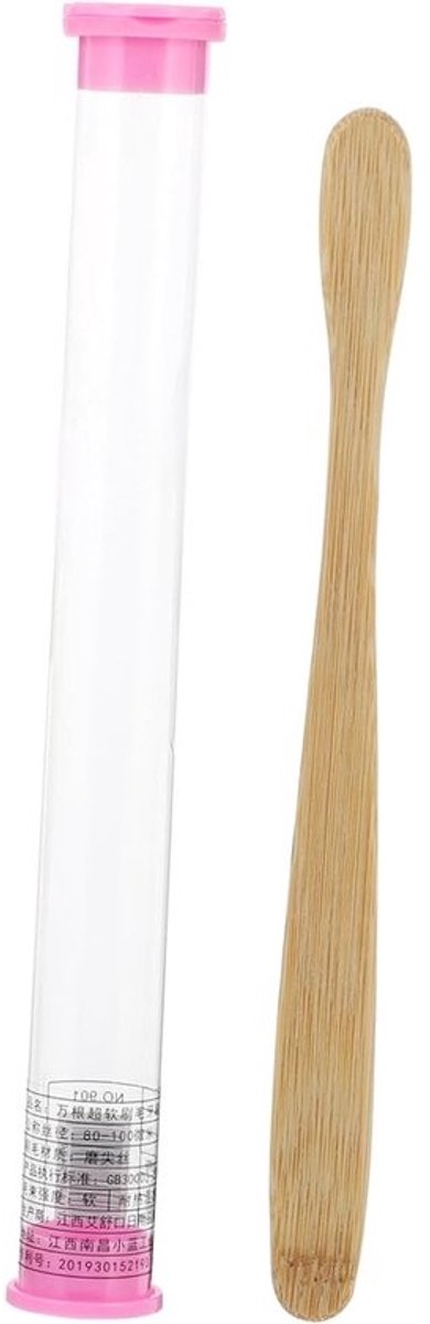Houten Tandenborstel - Bamboe Tandenborstel - Effectieve Mondverzorging - Zachte Borstelharen - 18 cm - Natuurlijk