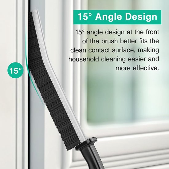 Spleetreinigingsborstel Set - Harde Borstels - Diepe Reiniging - Ergonomisch Handvat - 3 Stuks - Zwart — afbeelding 4