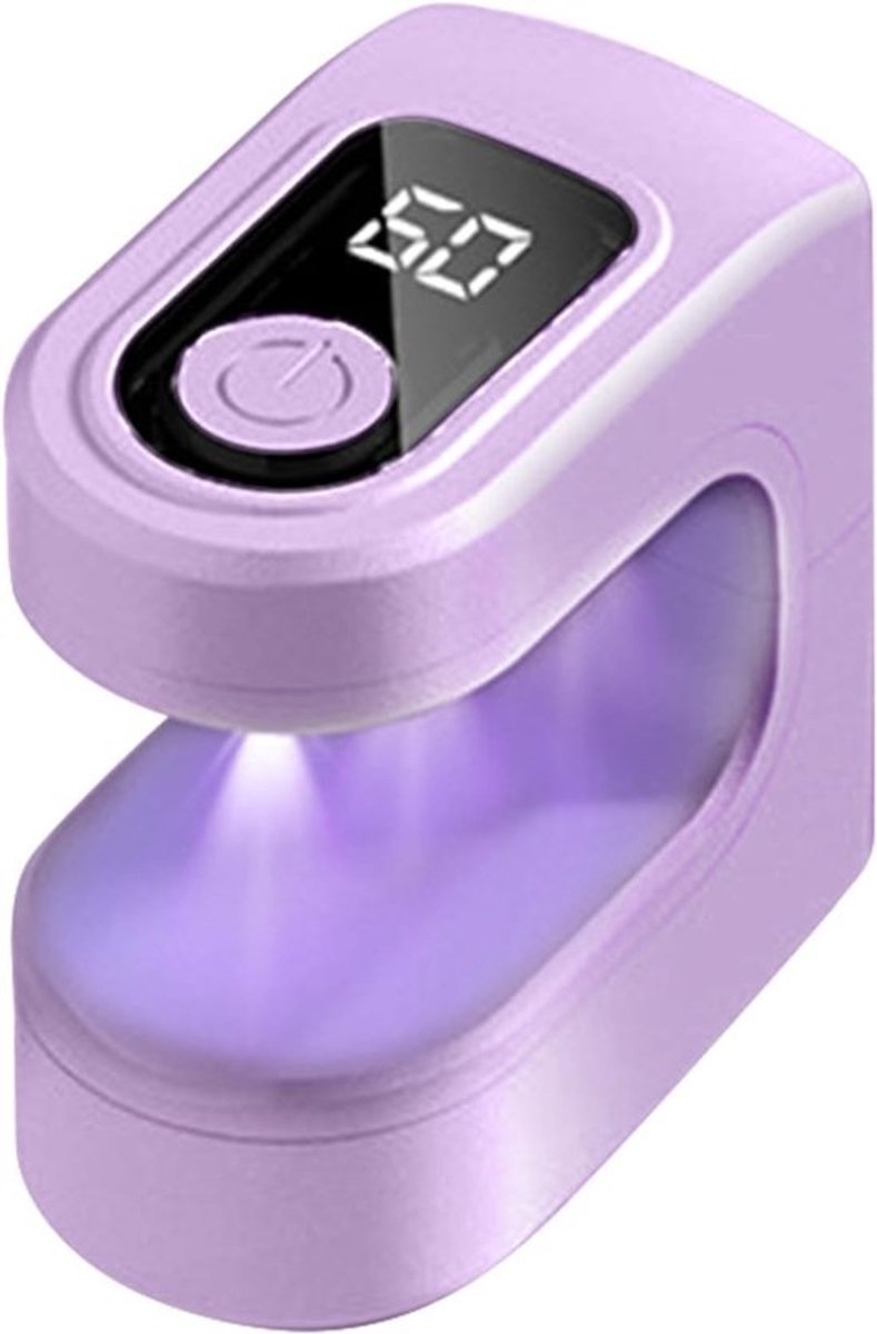 Draagbare Nagellamp - LED Lamp - Snelle Gel Uitharding - Dubbele Timer Standen - Compact Formaat - Paars