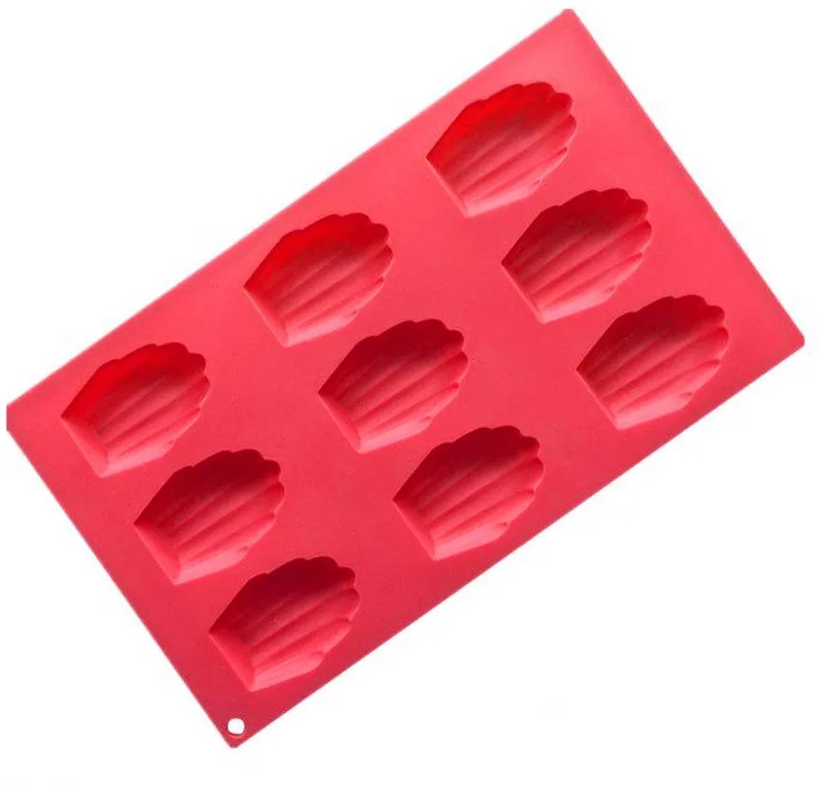 Madeleine cakevormpjes, 2 stuks, siliconenmateriaal, 9 holtes