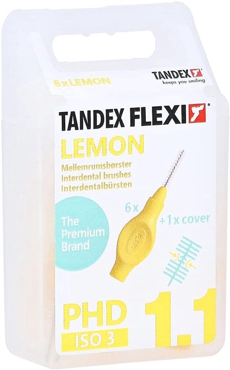 Interdentale Borstels - Tandenstokers - Mondhygiëne - Flexibele Houders - ISO 3 - Citroen