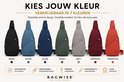 Drie sling tassen op een rij in donkerblauw, donkergrijs en zwart. Anti-diefstal vak, verstelbare band.