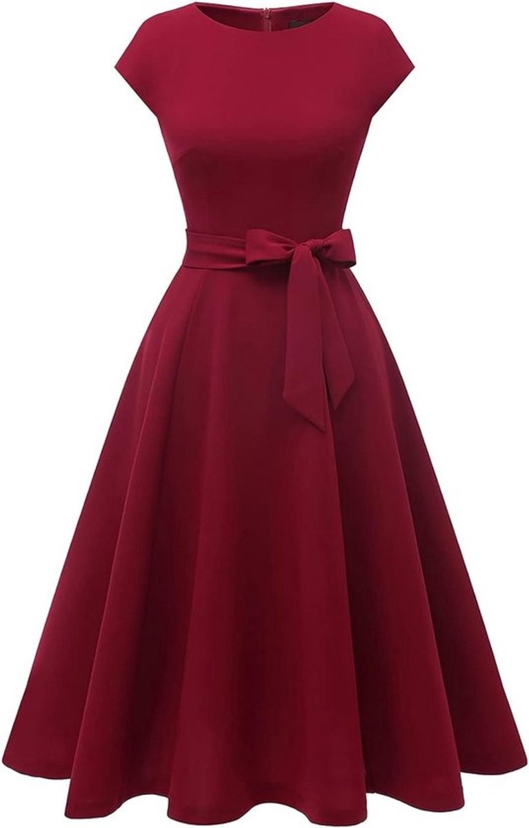 Dames Cocktailjurk - Elegante Jurk Feest - Feestelijk Gelegenheid - A-lijn Silhouet - Tot 3XL