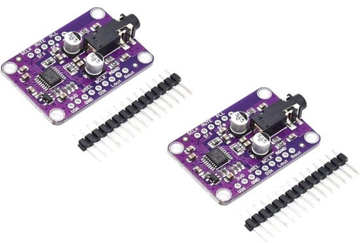 DAC Audio Module - Stereo Decoder Board - Audio Conversie - I2S Interface Zonder MCLK - 36x26mm