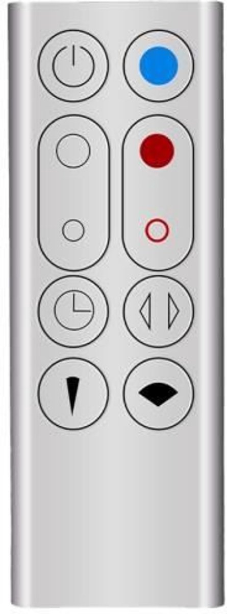 Vervangende afstandsbediening (zilver) Geschikt voor de Dyson HP00 HP01 ventilator zonder bladen.