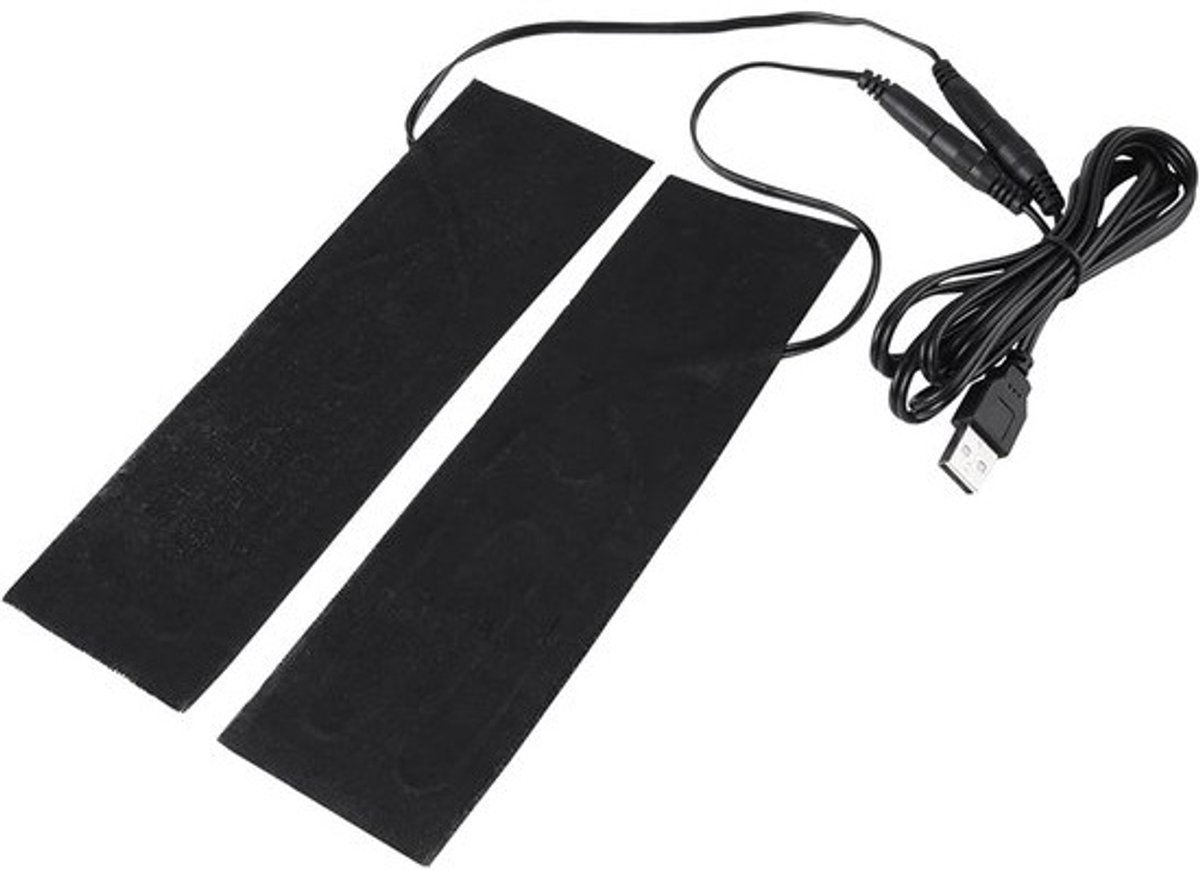 USB Verwarmingsmat voor Voeten - Zwarte Koolstofvezel Verwarmingselement - 5V