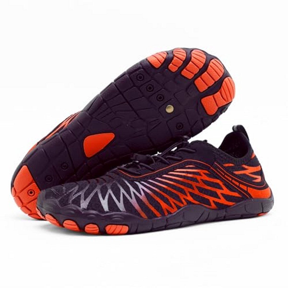 Casalora® Barefoot Schoenen Dames Waterschoenen Heren Barefoot Schoenen Wandelschoenen Snel Drogend Aquaschoenen Ademend Antislip Zacht Lichtgewicht Fitness Schoenen - Oranje 36-47 EU
