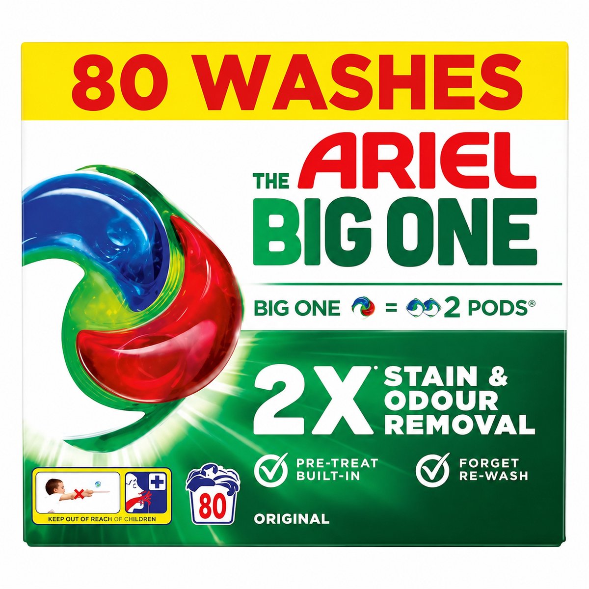 Ariel - The Big One Wasmiddelpods - 80 Capsules