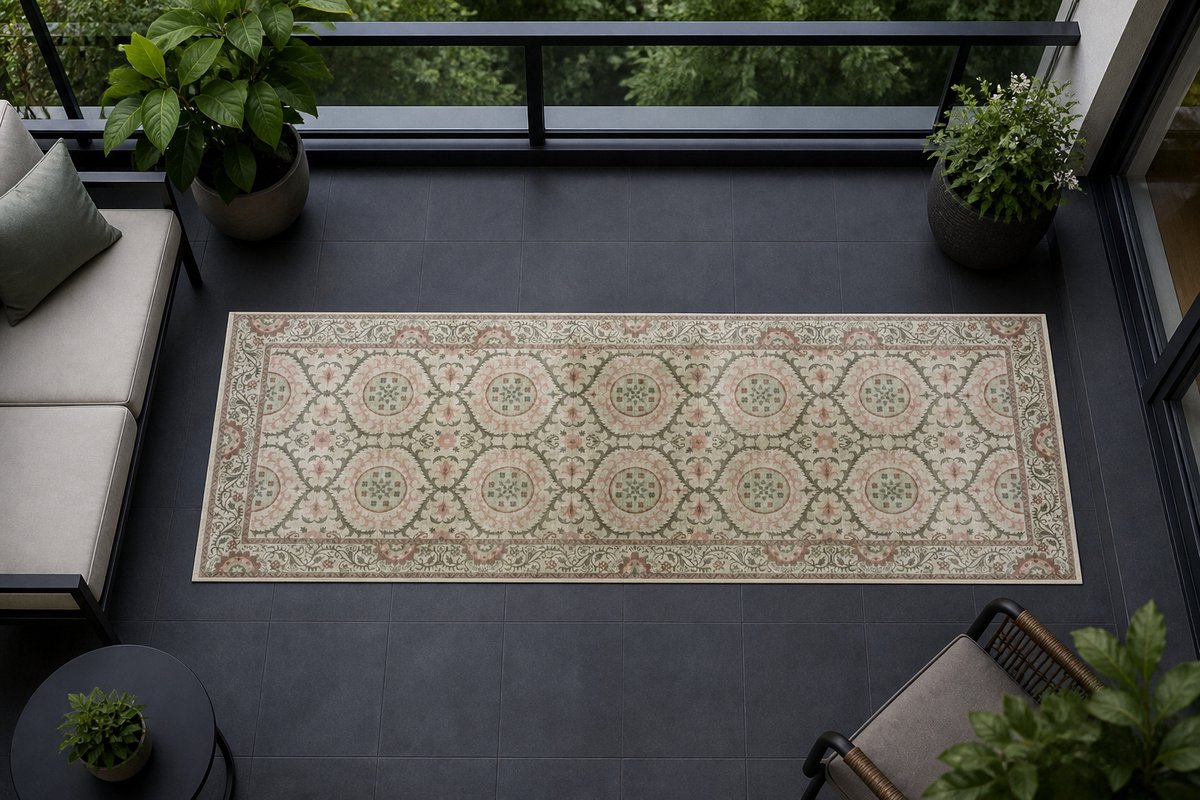Buitenkleed, Loper, Tuinkleed, Balkonkleed 240cm x 80cm gemaakt van PET Flessen