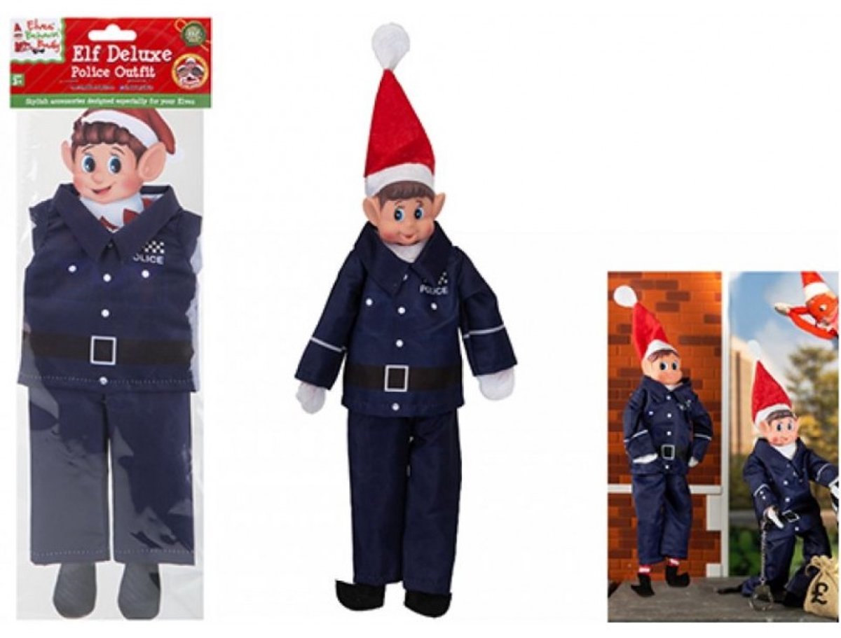 Naugthy elves - Elves behavin badly | Kerst - Elf - Stoute elf - pop | Kerstmis traditie | politie outfit
