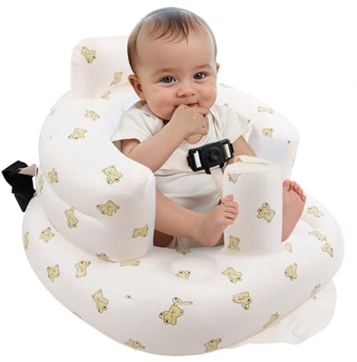 Opblaasbaar babyzitje met veiligheidsgordel voor baby's vanaf 3 maanden - Comfortabel en veilig babystoeltje