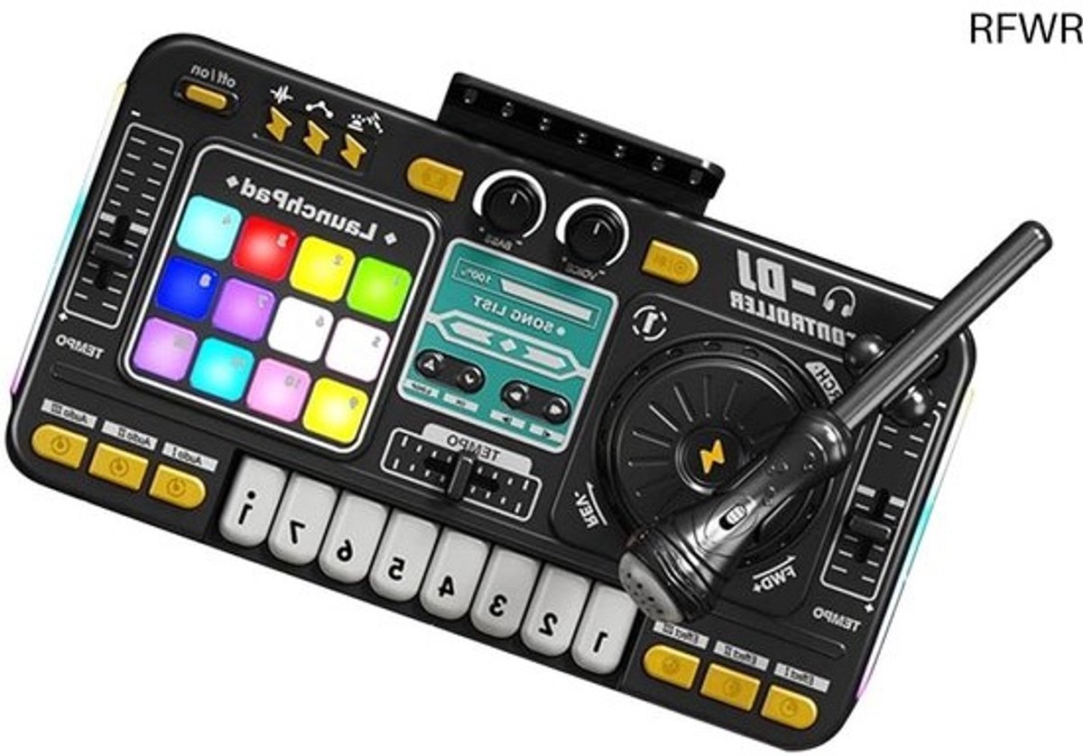 RFWR® Kinderen DJ Mixer Keyboard Speelgoed - Draagbaar Muziekinstrument met Lichten en USB Oplader