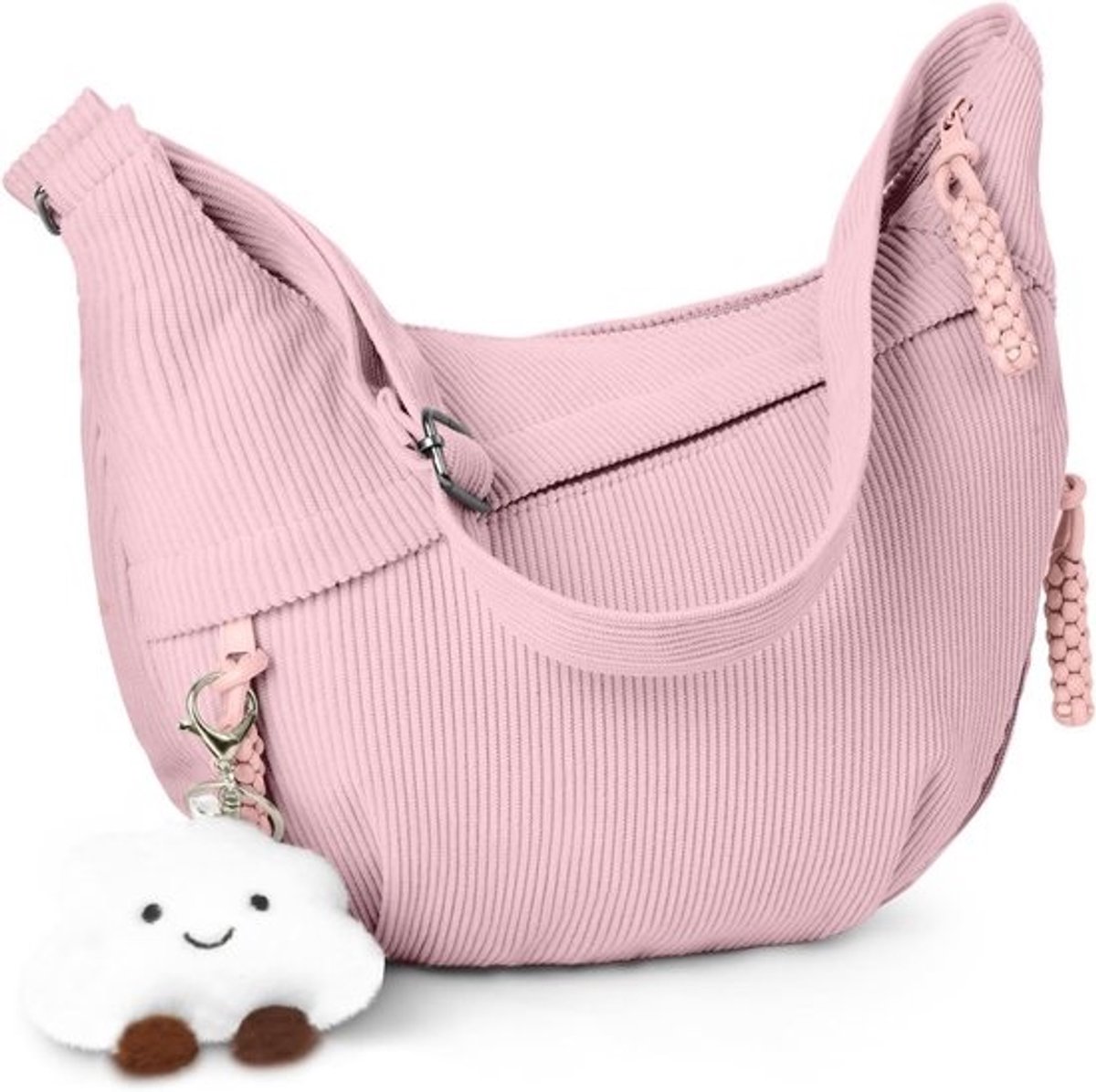 Halvemaanvormige schoudertas voor dames - Casual crossbody tas voor werk, school, winkelen en reizen