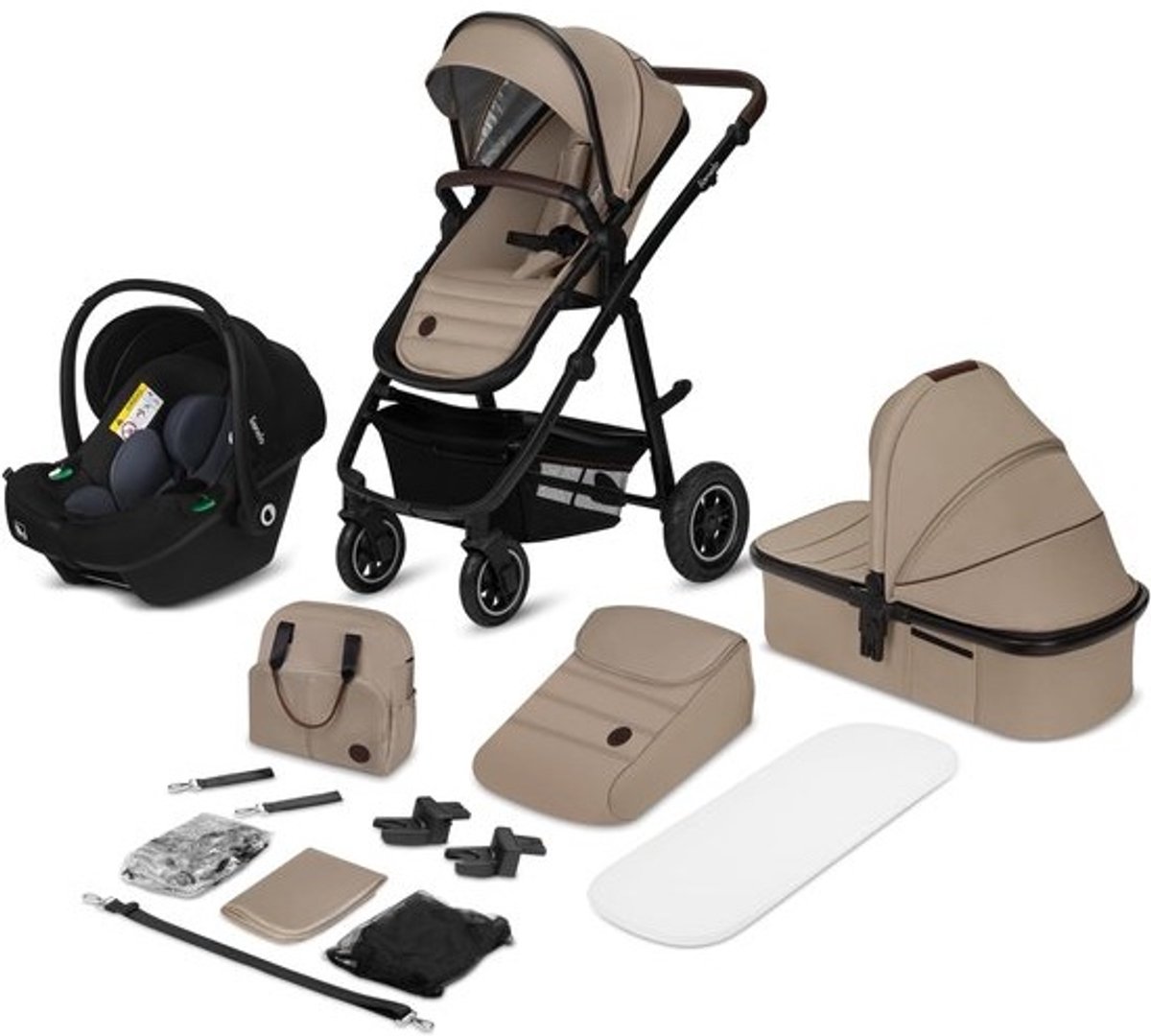 Multifunctionele 3-in-1 Kinderwagen Set voor Baby's en Peuters - Geschikt van 0 tot 22 kg