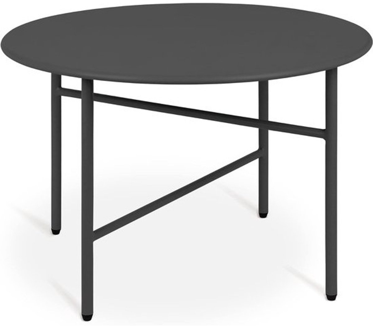 Ronde bijzettafel - Metalen tafel - Binnen en buiten - Kras en roestbestendig - Ø 53 cm - Zwart