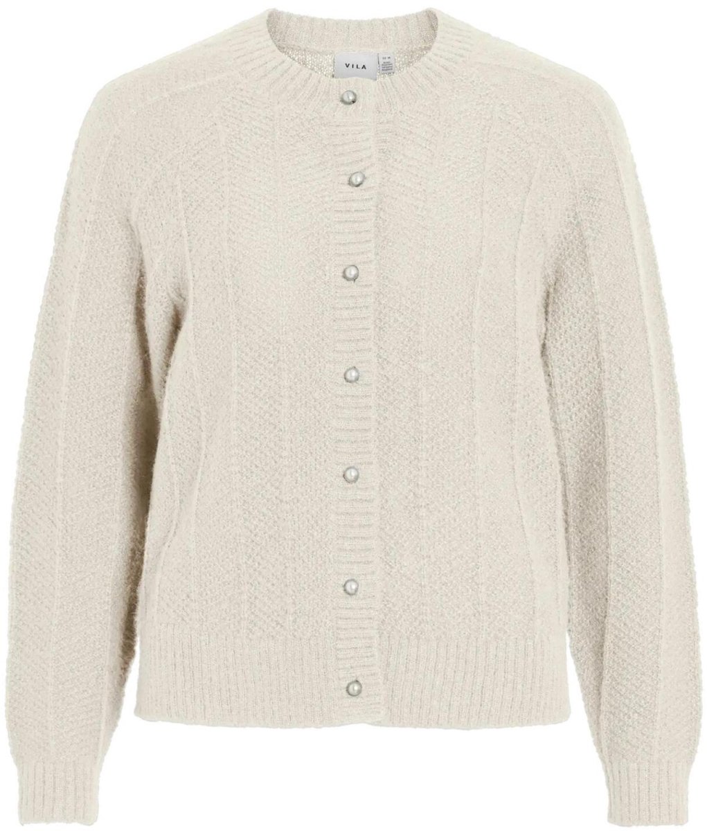 Vila Vest Vituli O-neck L/s Knit Cardigan/pb 14116177 Birch Dames Maat - XL