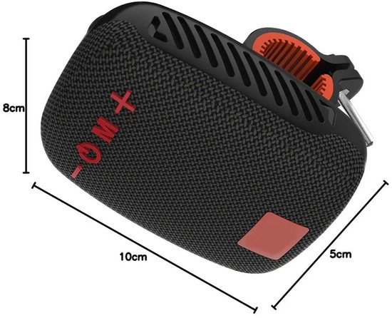 Bluetooth-luidspreker voor fietsen, draagbare waterdichte draadloze luidspreker, geschikt voor fietstochten, plug-in radio (zwart) — afbeelding 3