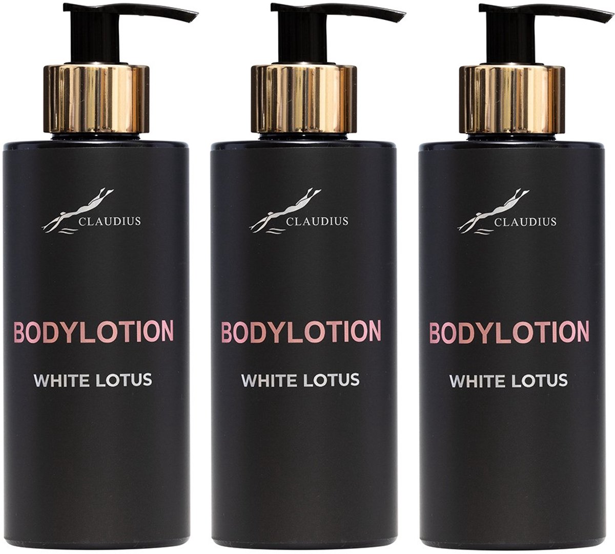 Showergel White Lotus 300 ml - gouden pomp - 3 stuks