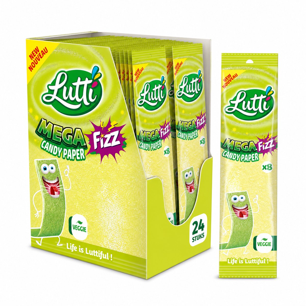 Lutti Candy Paper MegaFizz 2x24st