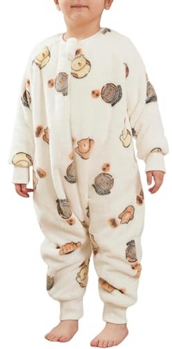 Flanellen Babypyjama met Voeten 3,0 TOG Slaapromper voor Kinderen - Winter Slaapoverall met Dierpatroon 70-130 cm