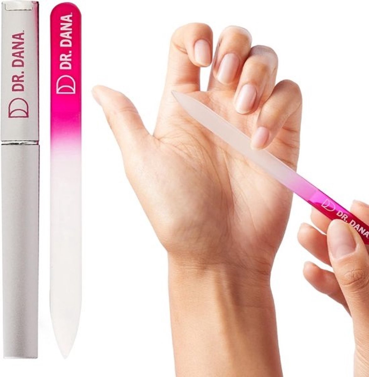 Kristalglas nagelvijl met etui voor perfecte nagels