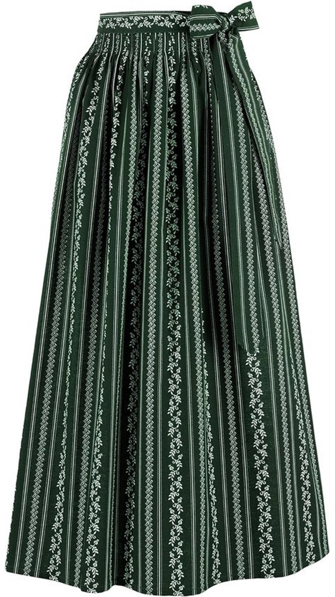 Dirndlschort voor dames in groen met bloemen