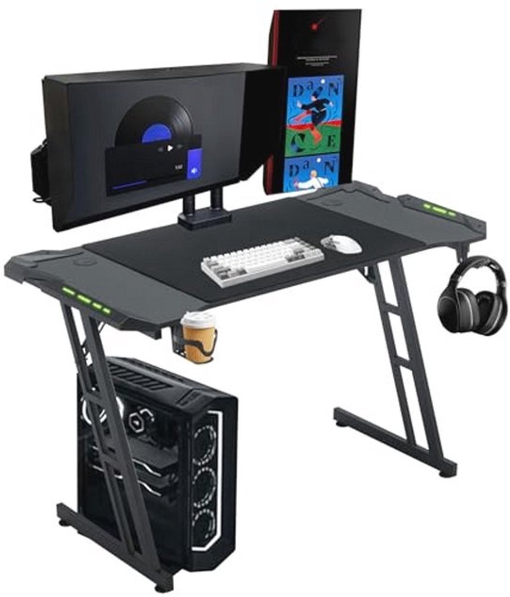 Hoogte Verstelbare Gamingtafel met LED en Ergonomisch Ontwerp - 120 x 60 cm