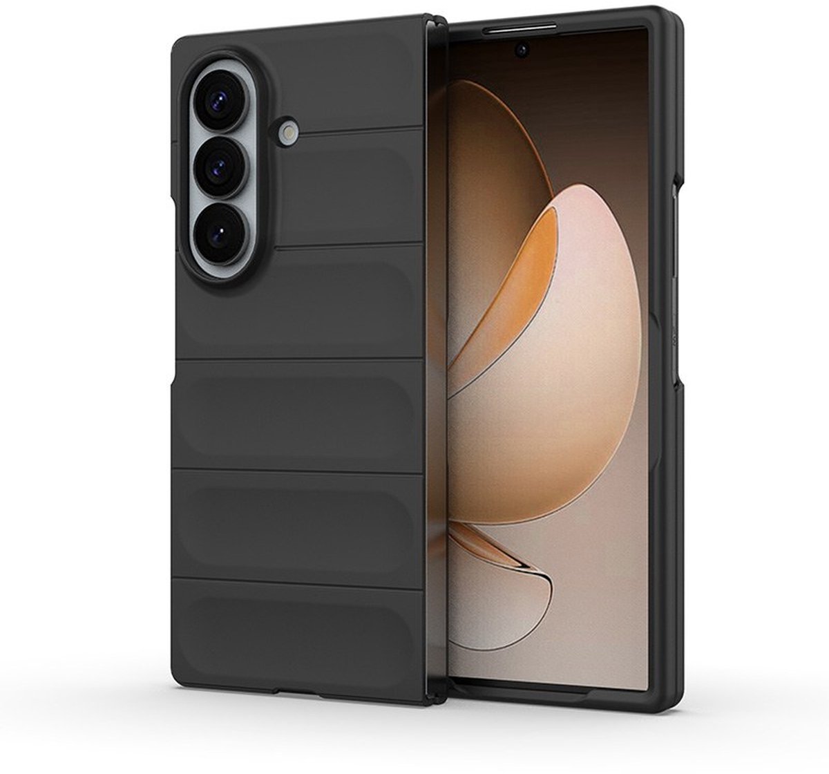 MobyDefend Hoesje - Geschikt voor Samsung Galaxy Z Fold 8 Ultra - TPU Gripcase - Zwart