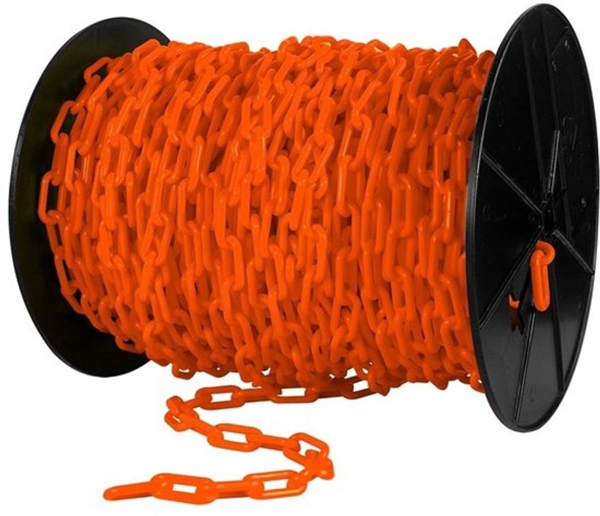 Kunststof Ketting - Plastic Ketting - Afzetting Creëren - Lichtgewicht en Duurzaam - 3.8 cm - Oranje