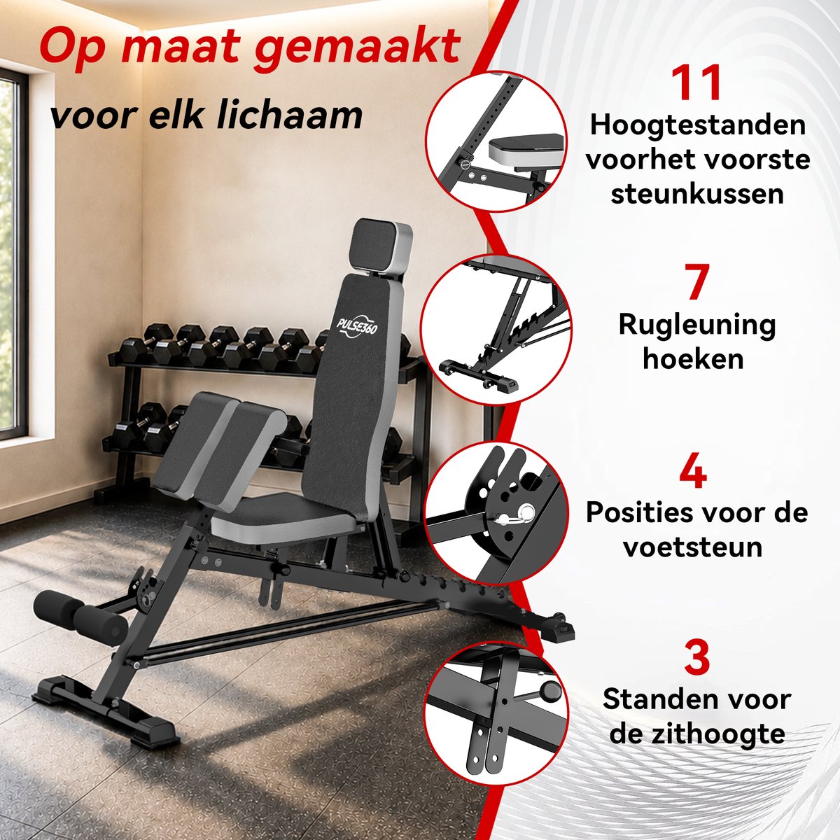 PULSE360 PULSE360 Fitnessbank Core Trainingsbank - afbeelding 2