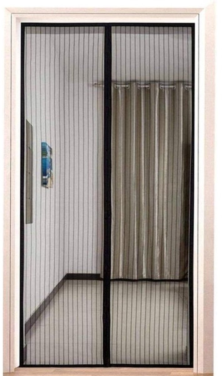 Magnetisch Vliegengaas Deur - Muggenhor Gordijn - Buiten Leven - Automatisch Sluitend - 160 x 240 cm - Zwart