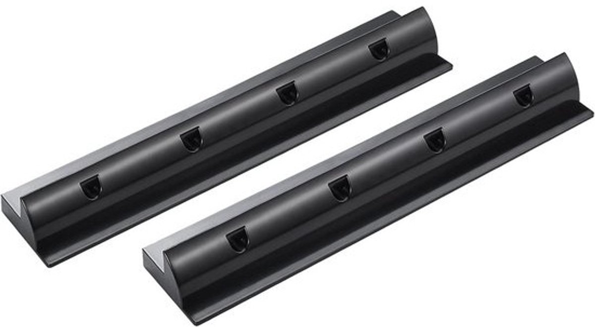 Set van 2 Zonnepaneel Houders Spoiler Zwart voor Camper, Caravan en Boot Montage