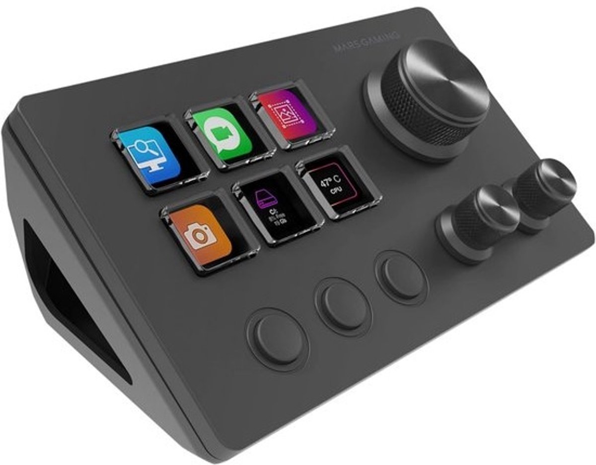 Compacte Controle Deck met LCD Knoppen en Draaiwielen voor Streaming en Creatief Werk