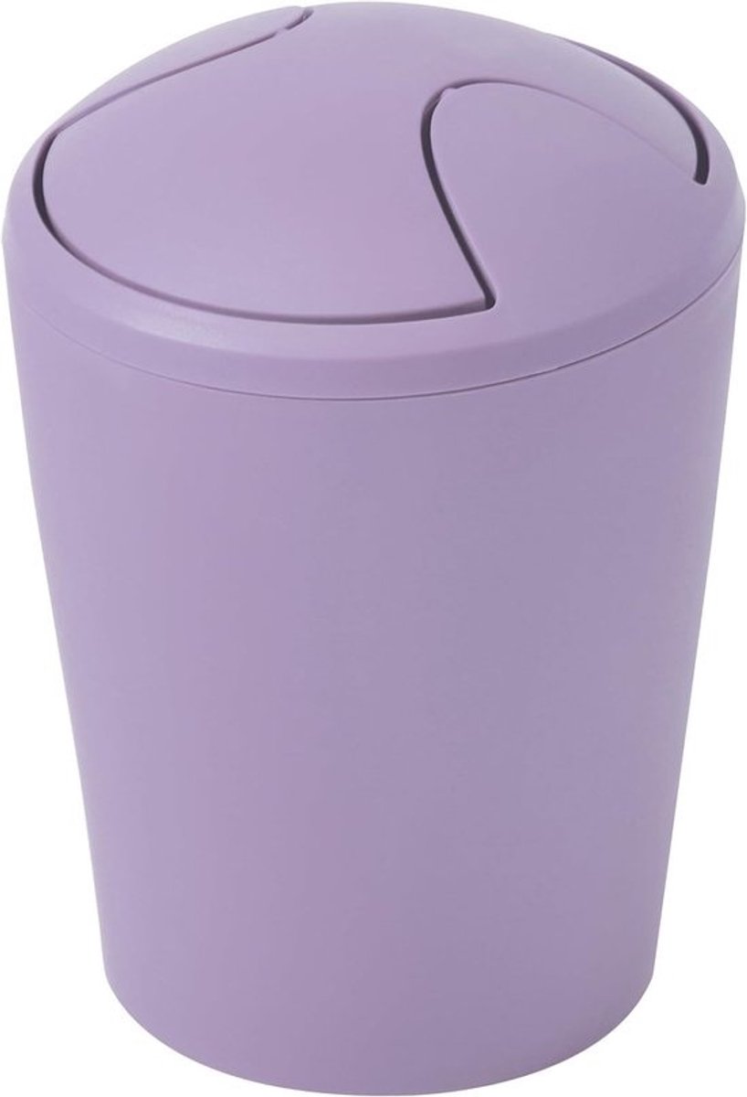Compacte Badkamer Prullenbak 5L Zwart - Modern Afvalbakje met Deksel voor Keuken/Toilet