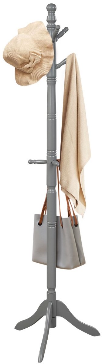 SureDeal® - Kapstok - Kapstok - Haken Vrijstaande Kledingstandaard - Verstelbare Hoogte Mantelstandaard - Hoeden - 50x50x138 cm - Grijs
