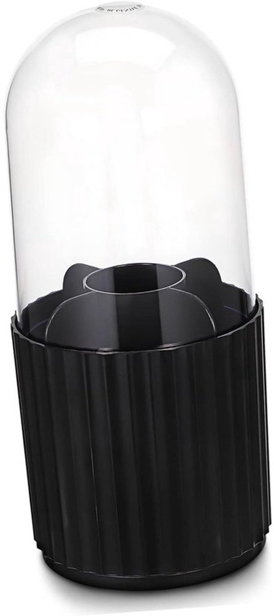 Make-up Organizer - Borstelhouder Opberger - Bureau Organiseren - Roterend Design - 23B x 9.5D x 9.5H cm - Zwart