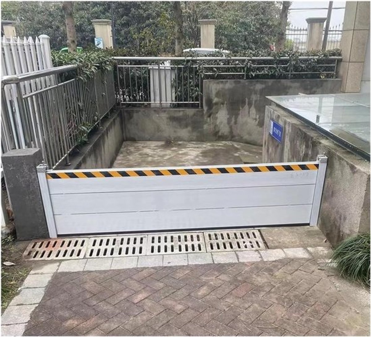 Waterkering Deur - Beschermingsbarrière - Tuin Garagedeur - Verstevigd Ontwerp - 120 cm Lengte - Zwart Geel