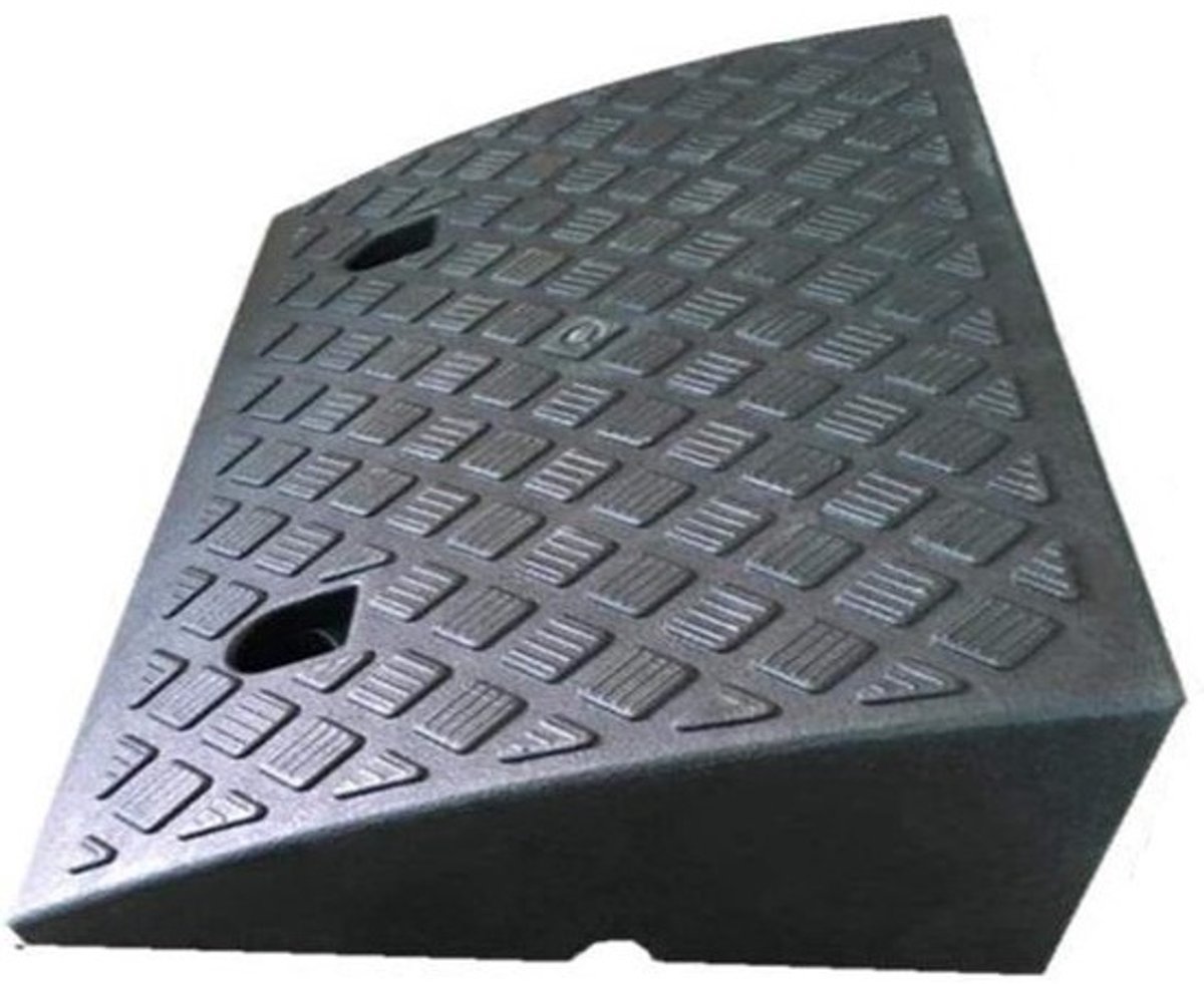 Drempelhulp Oprit - Instap Hulp - Drempels Overbruggen - Hoge Drukweerstand - 7cm Hoog 50cm Lang - Zwart